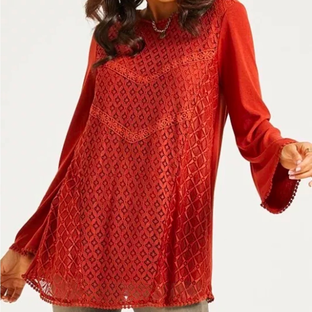 Suzanne Betro Rustic Lace Tunic